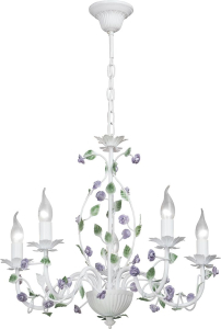 Подвесная люстра Vitaluce V1794-0/5 белая  5ХE14Х40Вт