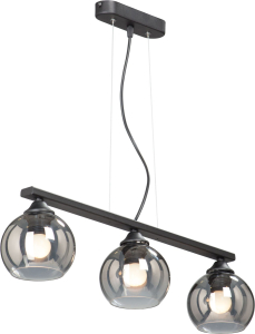 Подвесная люстра Vitaluce V4425-1/3S черная 3ХE27Х60Вт