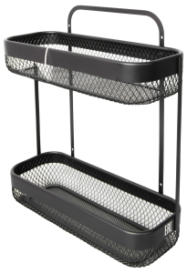 Полка для ванных принадлежностей 106896 черная 310х120х350 мм