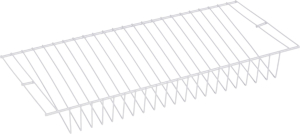 Полка сеточная для систем хранения Larvij белая 307x603x77 мм