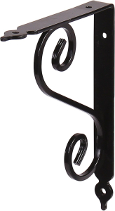 Кронштейн для полки Larvij Мадрид черный 190x20x145 мм