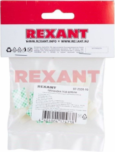 Крепления декоративные Rexant белые 20х14 мм 10 шт