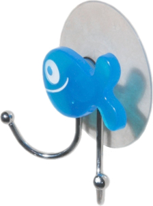 Крючок для ванных принадлежностей Sibo Рыбка голубой 75х115х35 мм