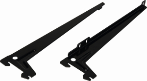 Кронштейн для полки 400850 черный 280х75х20 мм  2 шт