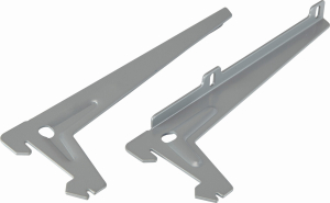 Кронштейн для полки 400848 серый 180х73х20 мм 2 шт