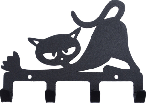 Крючок универсальный FIREWOOD Кошка черный 130х100х30 мм