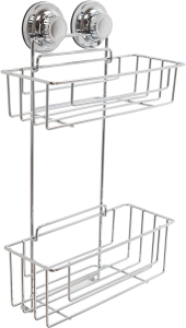 Полка для ванных принадлежностей Пуатье хром 470х260х120 мм