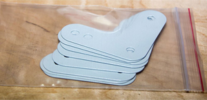 Уголок жесткости для одеждыТитан-GS-450 белый 100х10х150 мм 8 шт