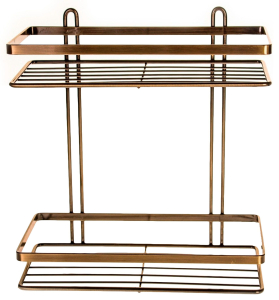 Полка для ванных принадлежностей VANSTORE MODERN бронзовая 250х120х270 мм