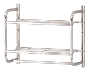 Полка для банных полотенец 258592 хром 385х190х335 мм