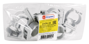 Держатели декоративные Ecoplast 41620-10 серые 90х90х30 мм 10 шт