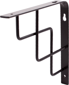 Кронштейн для полки Larvij Степ L7608BL/L7624BL, 150х150х20 мм в ассортименте