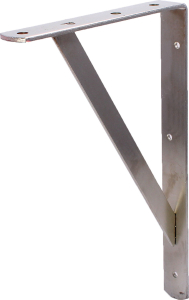 Кронштейн для полки Larvij Промышленный серый 200х300х30 мм