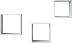 Полка декоративная Куб 106833 голубая 300х300х97 мм 3 шт