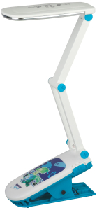 Настольная лампа для рабочего стола ЭРА NLED-424 2,5 Вт на прищепке синяя