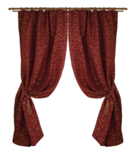 Штора портьерная Louvre 6103979 140х260 см бордо 