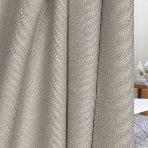 Ткань портьерная 96334 лен блэкаут 280 см бежевая