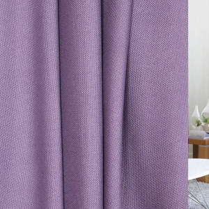 Ткань портьерная 96666 лен блэкаут 280 см фиолетовая