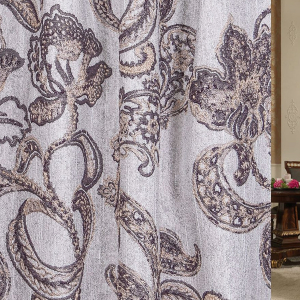 Ткань портьерная 101671 жаккард блэкаут 280 см серая