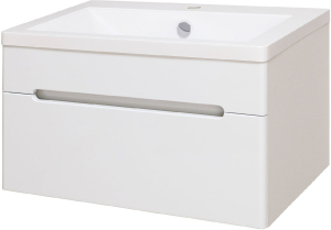 Тумба подвесная под раковину Runo ПАРМА 75 41,8х72,9 см МДФ белая