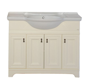 Тумба напольная под раковину MISTY Лувр П-ЛВР01105-1014 105 см слоновая кость