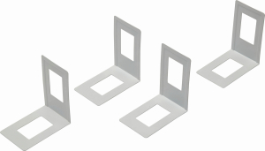 Подпорки для книг стальные белые 4 шт