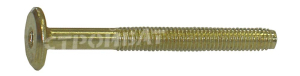 Винт мебельный плоский латунированный М6 х 100мм 4 штуки