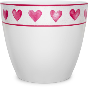 Кашпо керамическое Scheurich 920, декор Сердце, D14 