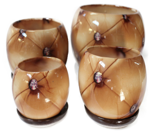 Кашпо Шар 2с блюдцем миксD11 H10