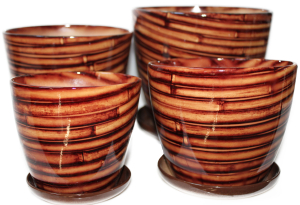 Кашпо Венус 1с блюдцем миксD13 H11