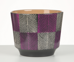 Кашпо Шойрих 831 Твид рубин фиолетовый-серый керамическое D14 H14