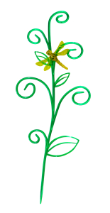 Держатель для комнатных растений "Стрекоза на ветке" Желтая стрекоза 37 см