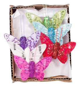 Набор вставок бабочек 10x8x3 cм