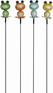 Штекер садовый лягушка метал в ассортименте 7,5x7x95 см