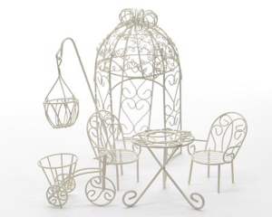 Набор минидекора Bloomit's беседка, стула, стол, велосипед