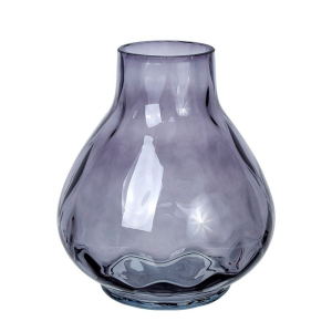 Стеклянная ваза Центавра темно-серая D22