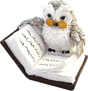 Фигурка Совушки сова с книгой 10х7 см