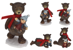 Сувенир фигурка Медведь с ребенком 10 см в ассортименте