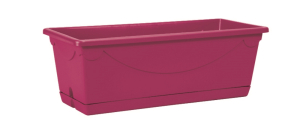 Ящик балконный ГазонCity с поддоном Amboise фуксия