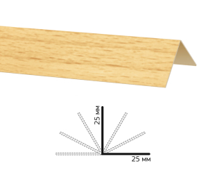 Угол Decoplast бук розовый 25 х 25 мм