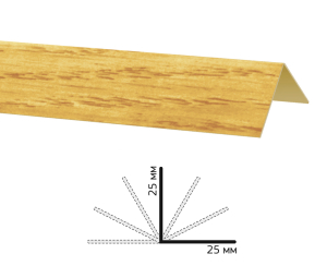 Угол Decoplast дуб дворковый 25 х 25 мм