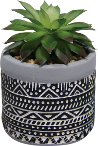 Горшок с искусственным растением черный 601876 D6 H9