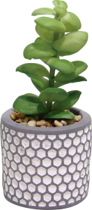 Горшок с искусственным растением серый 601879 D6 H9