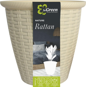 Кашпо InGreen Rattan Сливочный D18,5 3 л