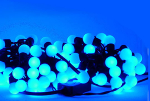 Внутренняя светодиодная гирлянда SH Lights "Шарики" 50xLED синяя 7,5 м
