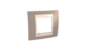 Рамка Schneider Electric Unica 1 пост коричнево - бежевая