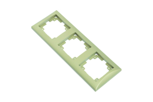 Рамка для розеток OBI тройная цвет металлик кремовый