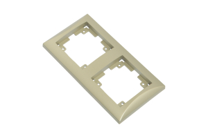 Рамка для розеток двойная OBI цвет металлик кремовый