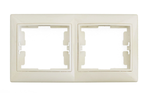 Рамка 2 поста LUMINA горизонтальная крем