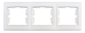 Рамка 3 поста LUMINA горизонтальная белая